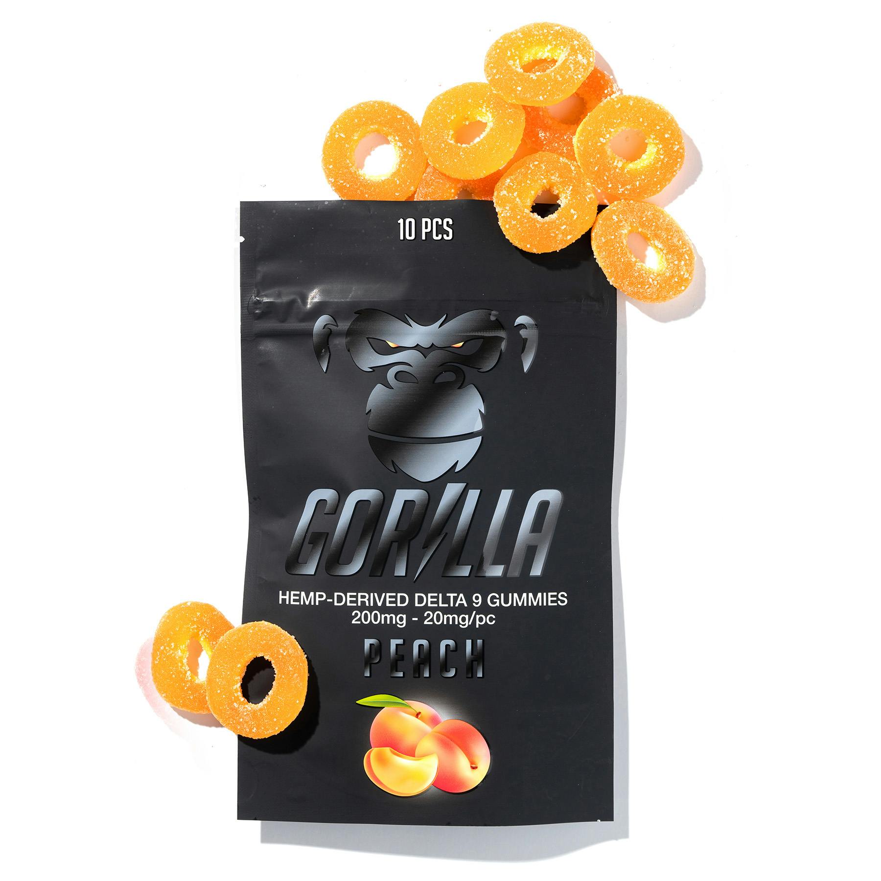 Gorilla Lifestyle Peach Delta Thc Gummies Pcs Doobie