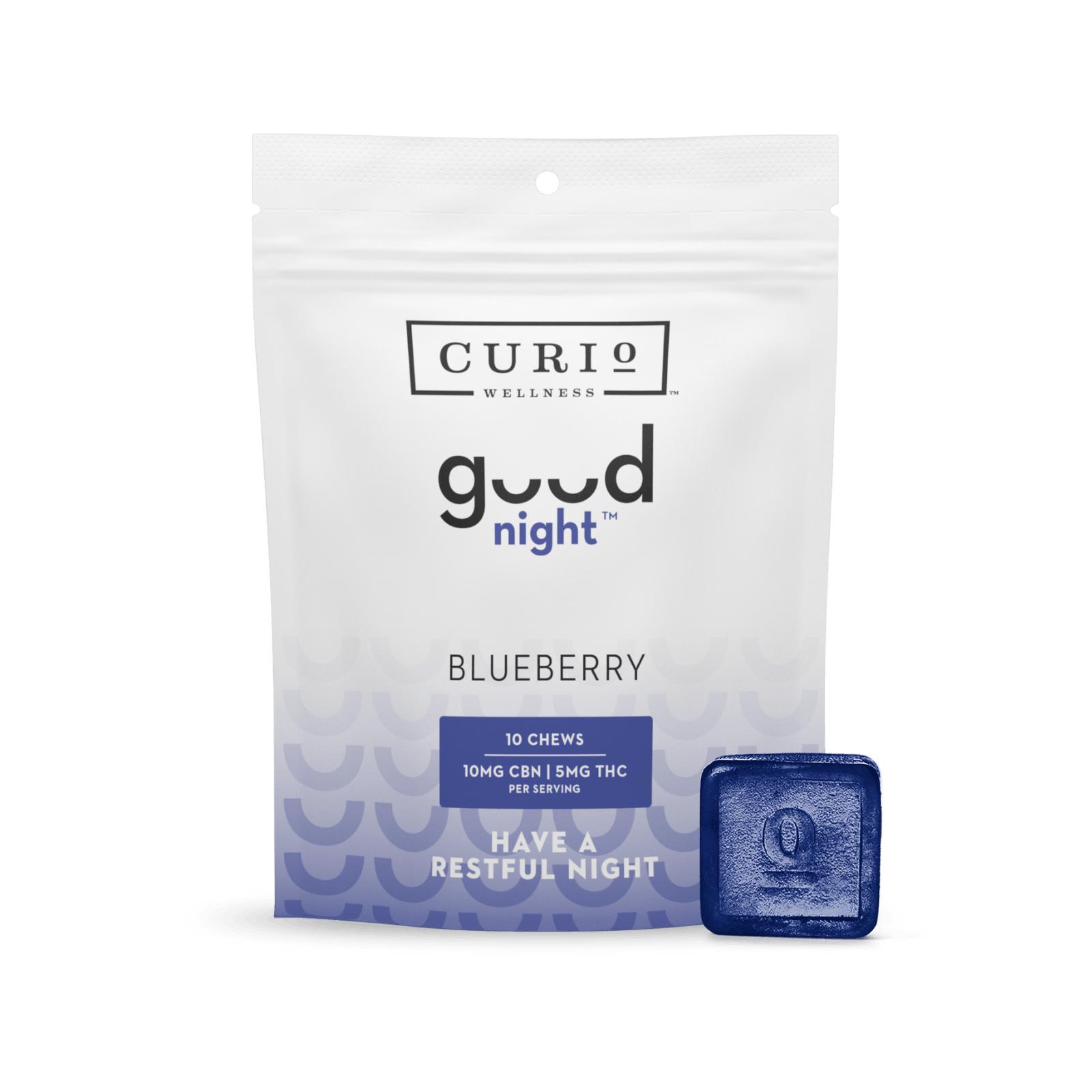 Curio Wellness Good Night Cbn Thc Blueberry Medicated Chews Star Buds