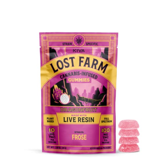 Lost Farm Dragonfruit X Gmo Live Rosin Gummies Pk Ethos Cannabis