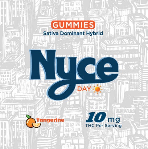 Tangerine | 100mg | Live Rosin Gummies | 10 Pack | Day | Nyce