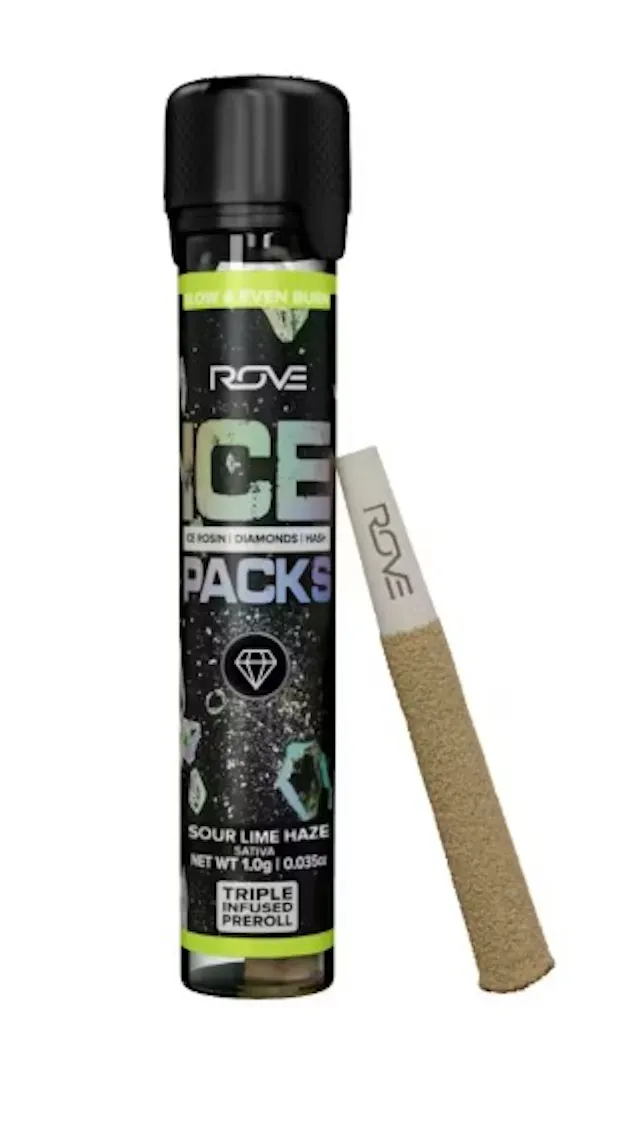 Rove Ice Packs Infused Pre-Roll Sour Lime Haze 1g (sativa)