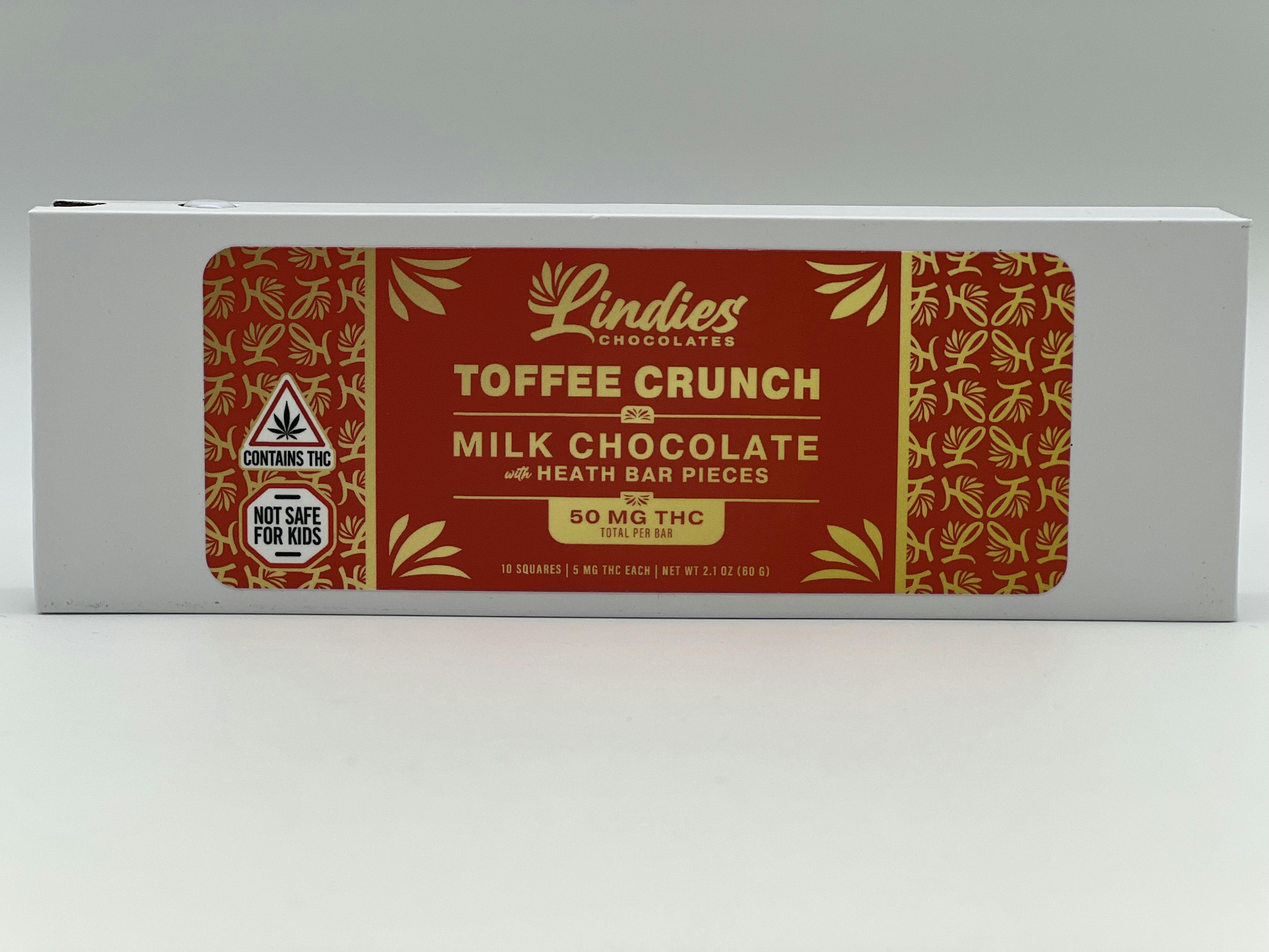 image of Toffee Crunch Chocolate Bar | 50mg THC