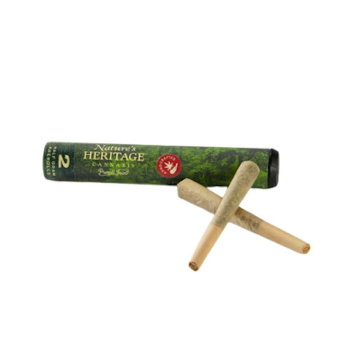 Photo of Nature’s Heritage Buckner 0.5g 2pk Prerolls