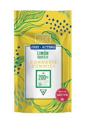 Product: Dixie I Limon Squeeze Sativa Fast Acting Gummies | 200mg