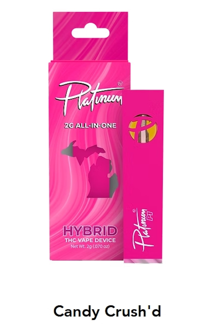 Platinum Vape Disposable | Candy Crush'd