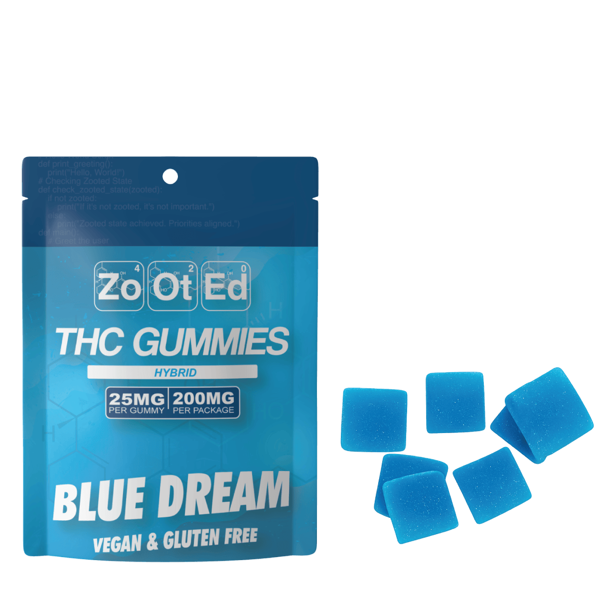 ZOOTED ZOOTED | BLUE DREAM | GUMMIES | 200MG — EDIBLES