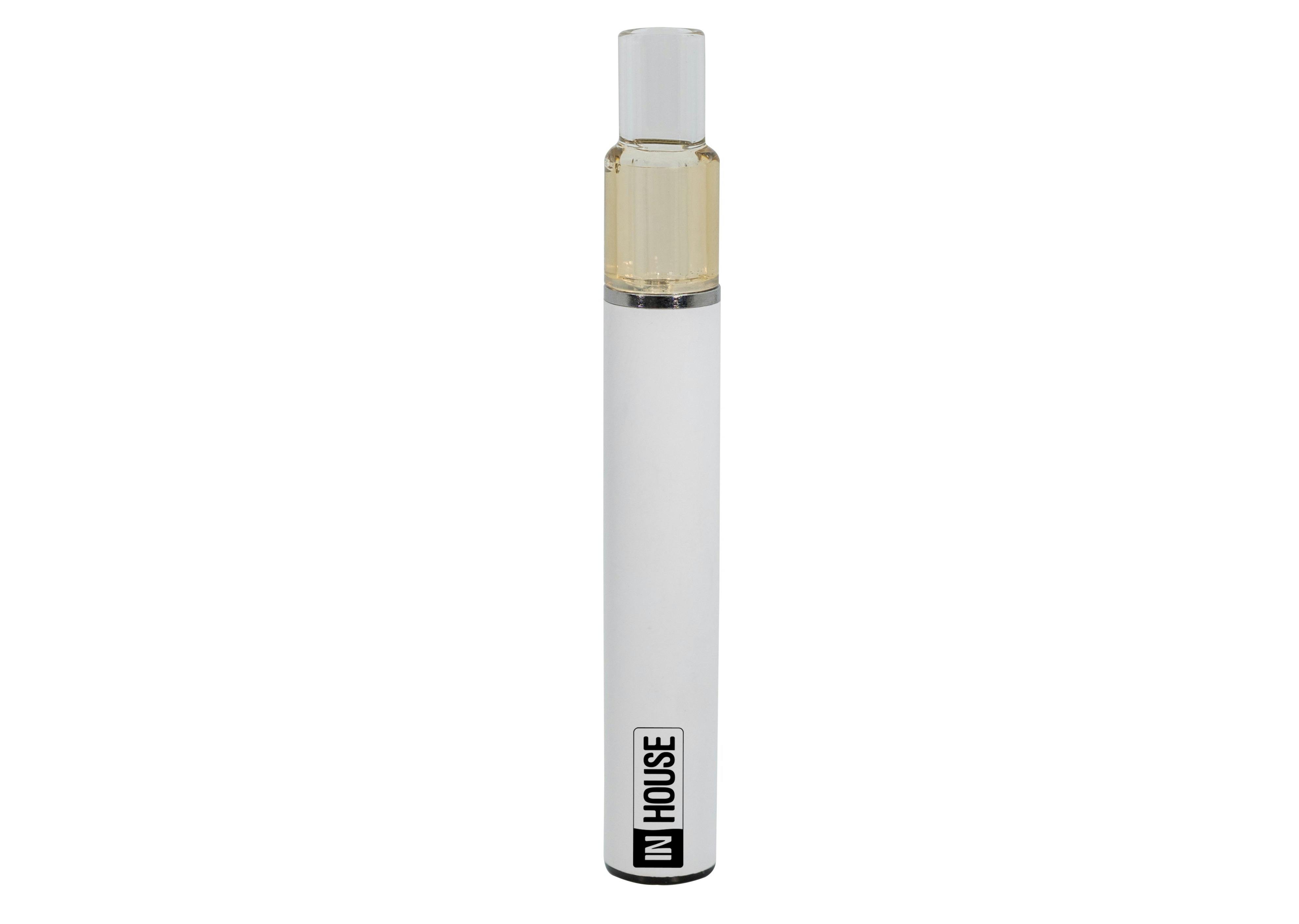 Black machined steel pen with hexagonal grip and small white logo at top.