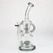 High-End Brands Glass - NG- 11 inch Sprocket Perc 4-Arm Recycler - Black