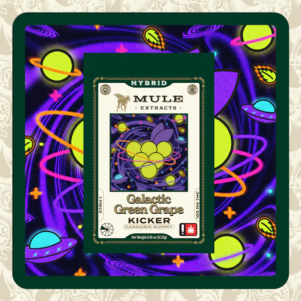 Mule 100mg 4:4:4:1 THC:CBD:CBG:CBC SOUR BLUE RAZZ LEMON “DAY QUAD
