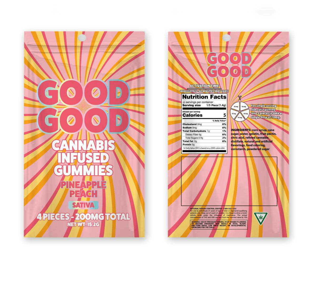 Product: Good Good | Gummies - 200mg - Pineapple Peach