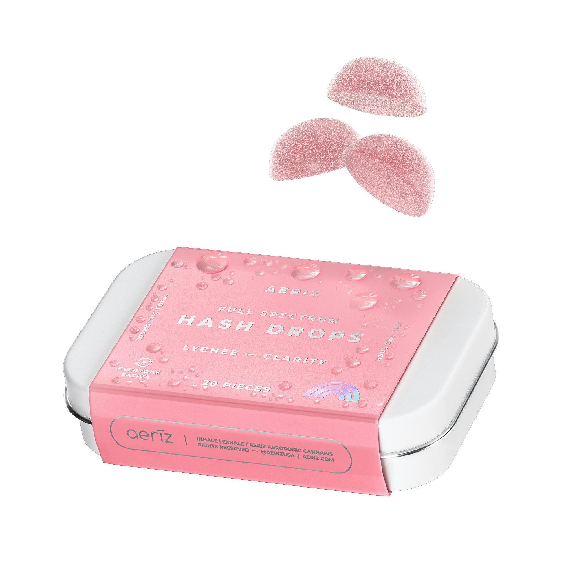 Aeriz - Gummies Hash Drops - Lychee Clarity (S) (100mg THC)