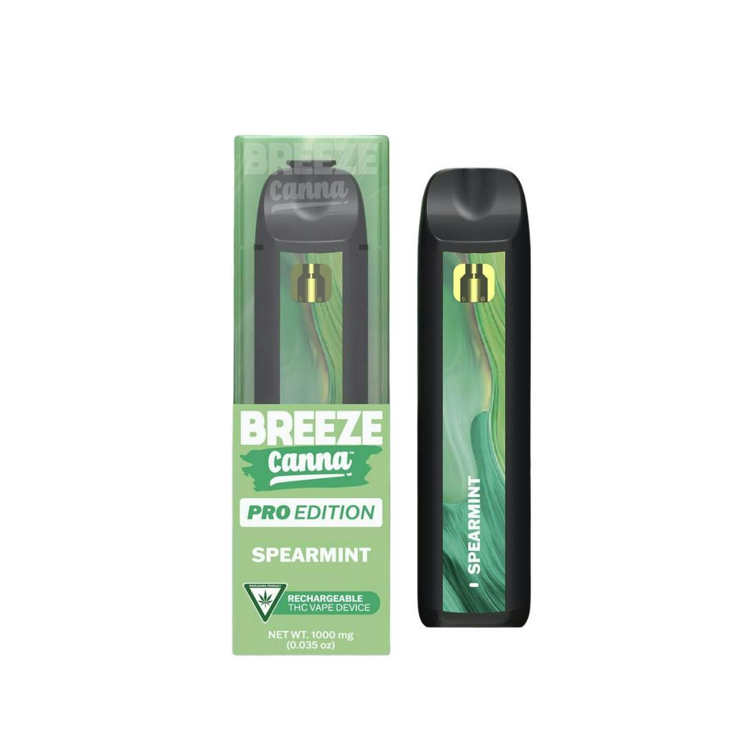 Breeze Pro | Spearmint | 1g Disposable Vape | REC | Vibe New Buffalo