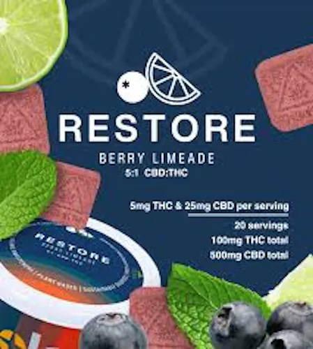Restore Berry Limeade 5:1 – Gummies (100mg)-active