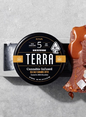 Product CL Kiva Terra Bites - Milk Chocolate Sea Salt Caramel 100mg