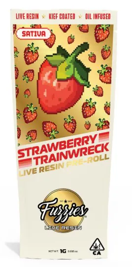 Fuzzies Live Resin Strawberry Trainwreck 1g Infused Preroll Single