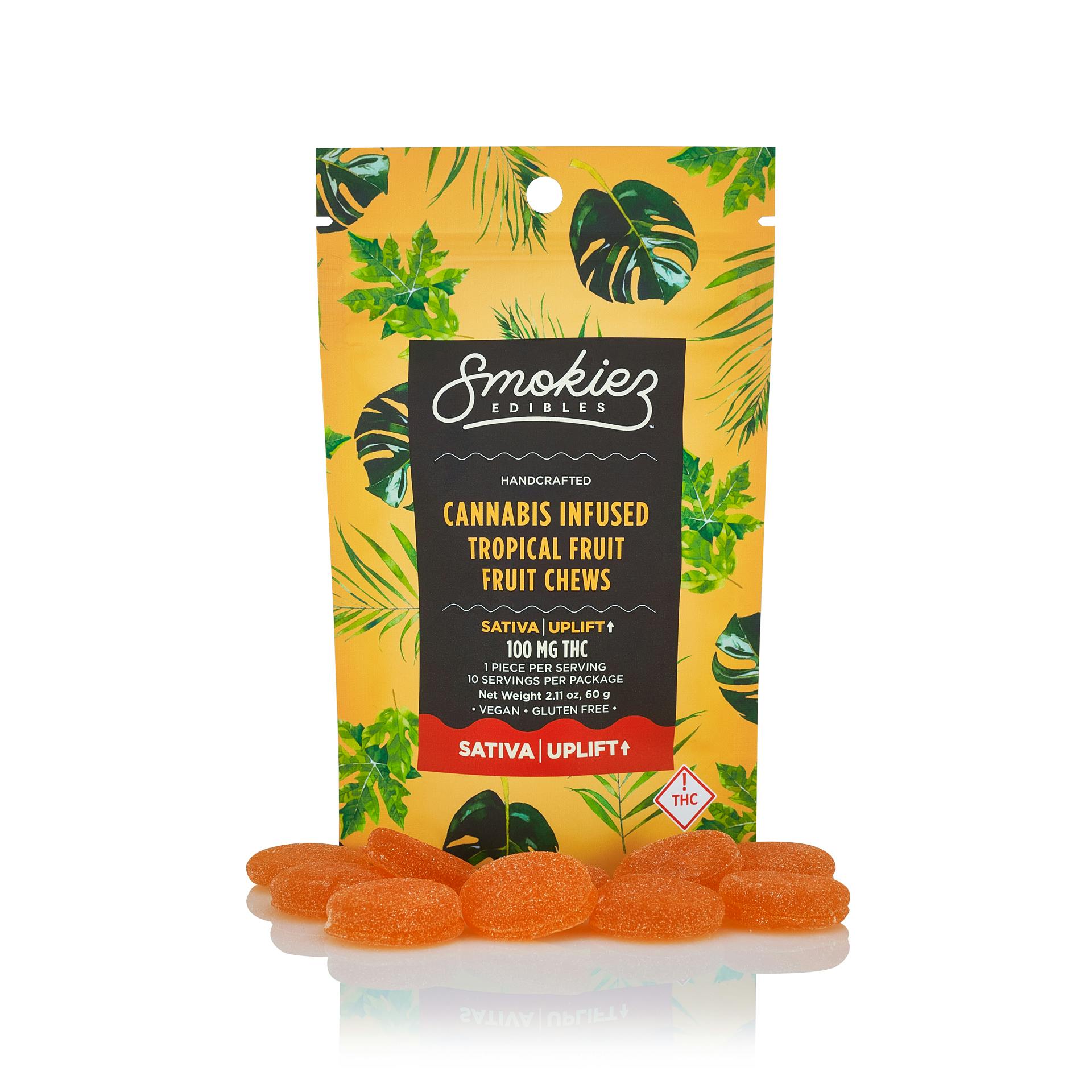 Product Tropical Fruit Sativa 100mg THC Fruit Chews