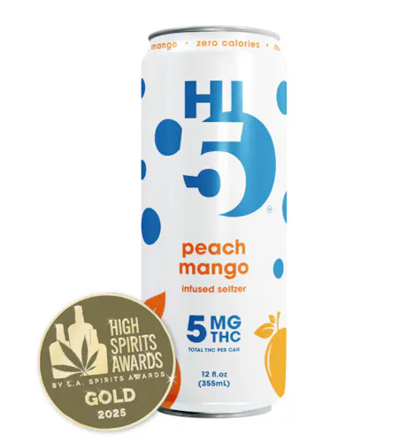 Hi5 Peach Mango Seltzer 12oz ~5mg 4pk (~20mg)-active