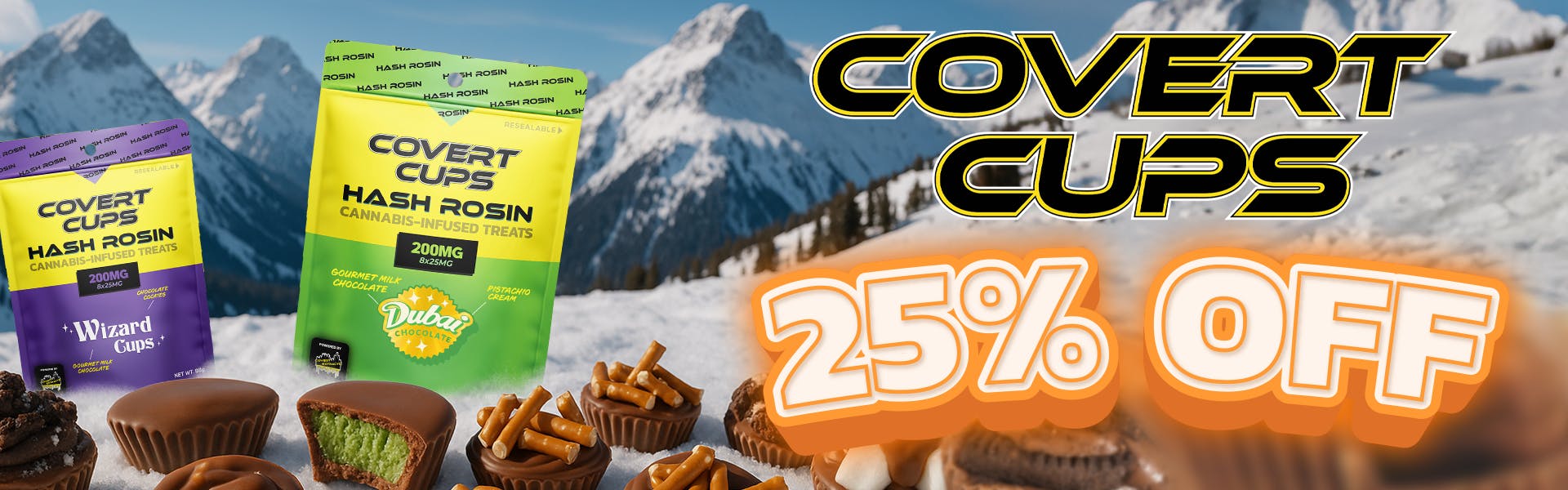 Covert Cups - 200mg Hash Rosin Cups - 25 Percent Off