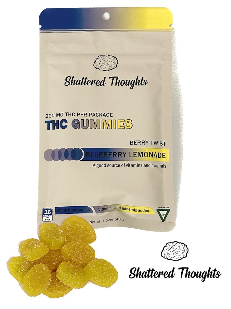 Shattered Thoughts - 100mg Gummies - Blueberry Lemonade