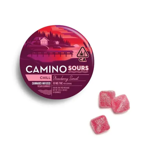Camino Sours Chill Strawberry Sunset Gummies [10pk]-1