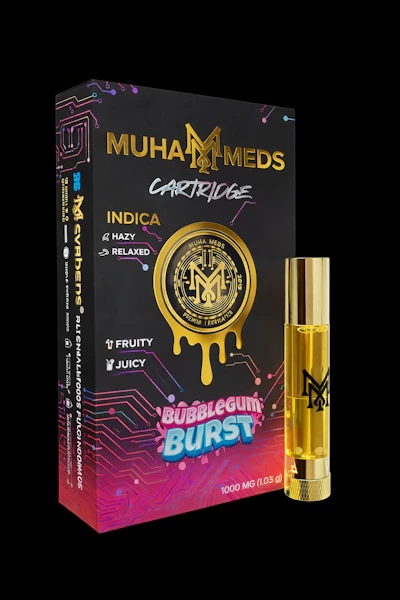 Muha Meds - 1g Cart - Bubble Gum Burst