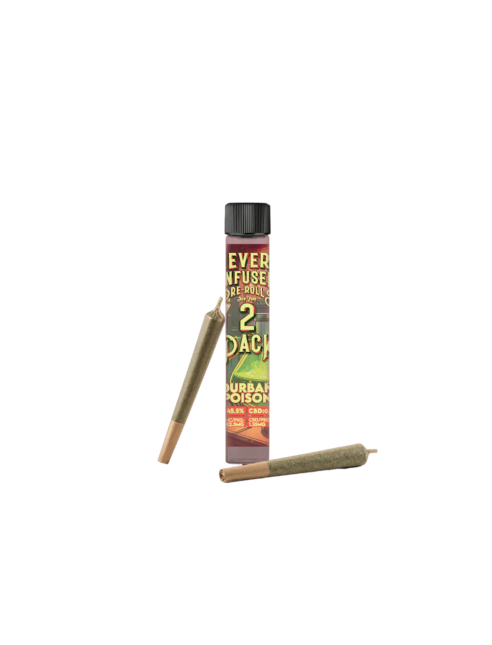 Product Revert - Durban Poison - 1.5g - 2pk - Disty Infused Ground Flower Prerolls