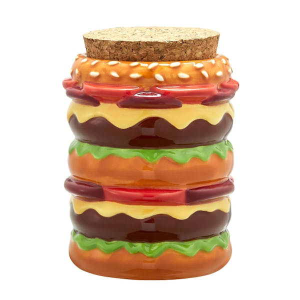 Burger Ceramic Stash Jar