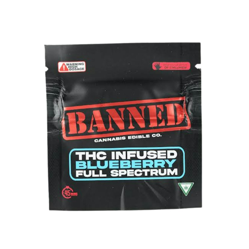 Banned - Blueberry Nerdless 200mg Single Gummy