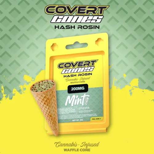 Covert Cups - 200mg Hash Rosin Cones - Mint Chocolate Chip