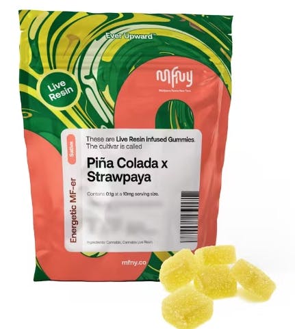 MFNY Live Resin Gummies | 10 count (10mg) | Pina Colada x Strawpaya