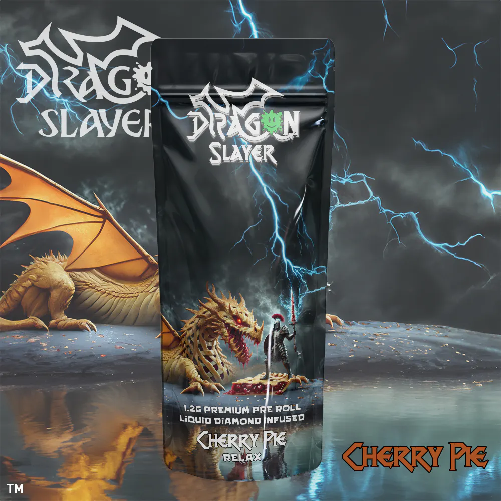 Dragon Slayer - Liquid Diamond Pre-roll 1.2g - Cherry Pie - Relax