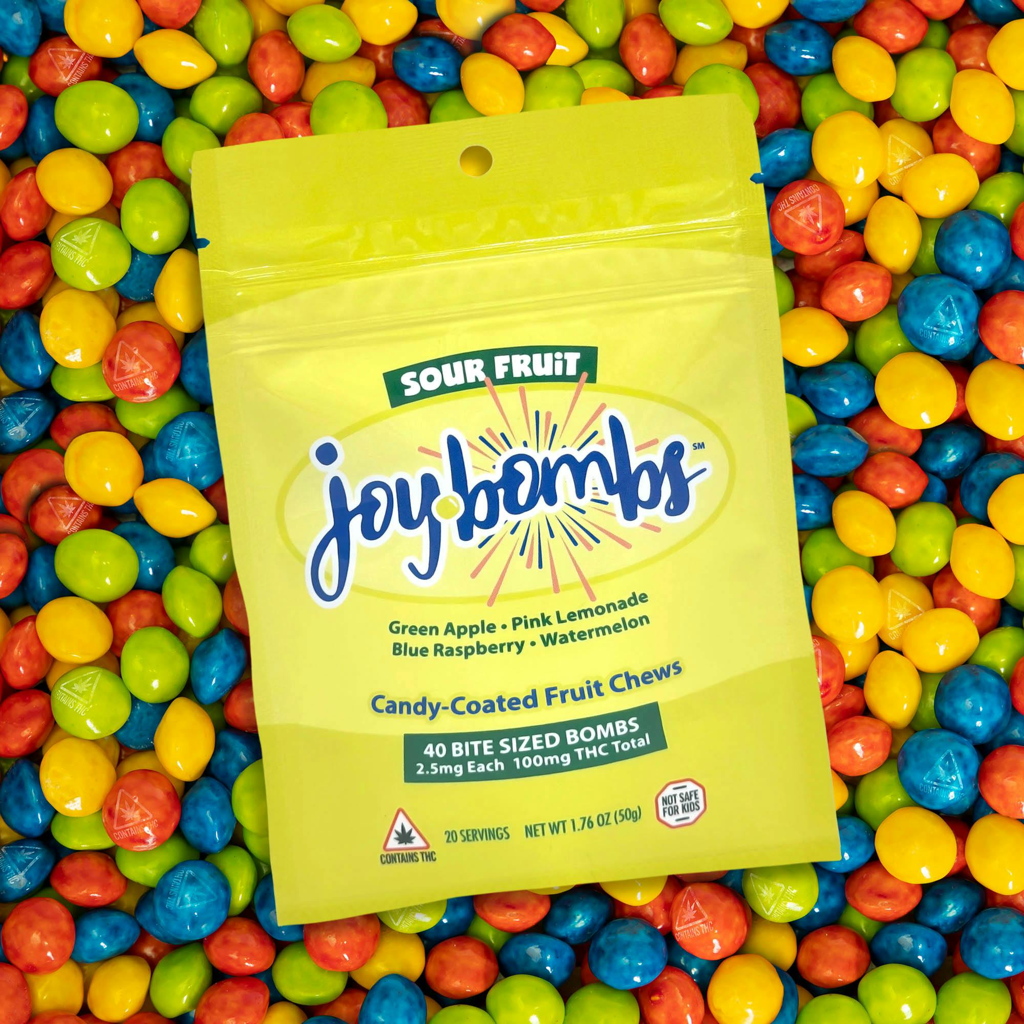 Photo of Joy Bombs Sour Fruit – 100mg THC (40pk / 2.5mg ea)