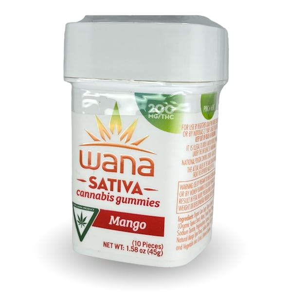 Product: Wana | Mango Sativa Gummies 10pc | 200mg