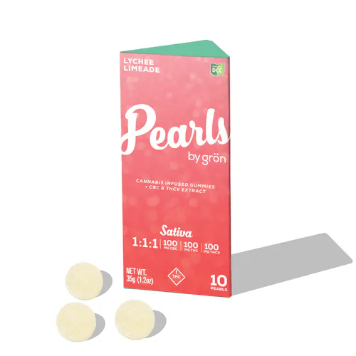 Gron | 1:1:1 THCV:THC:CBC Lychee Limeade Pearls | 100mg | Sativa-active