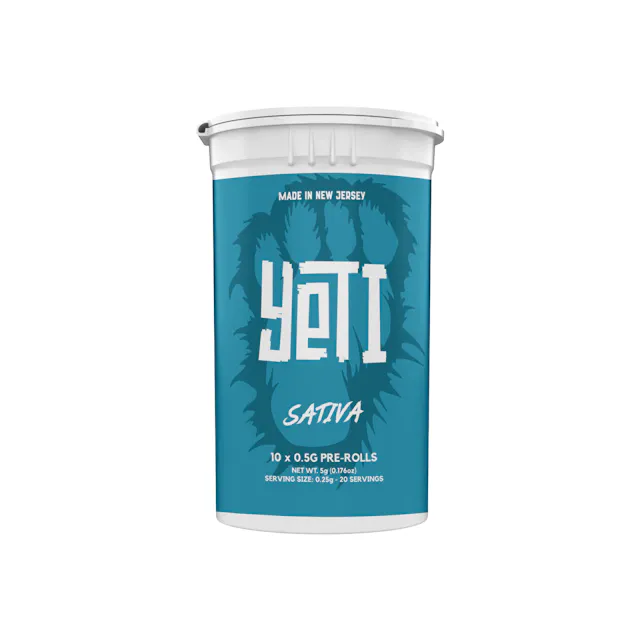 Yeti Pre-Roll Pack Platinum LCG 10pk/5g (sativa hybrid, packs)