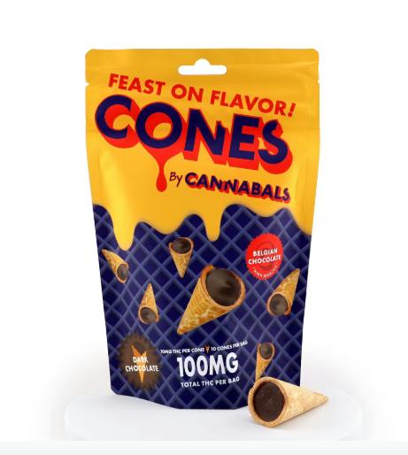 Cannabals Infused Edibles Dark Chocolate Cones