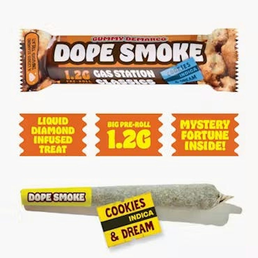 Dope Smokes Gas Station 1.2g Infused Liquid Diamond Preroll Cookies & Dream