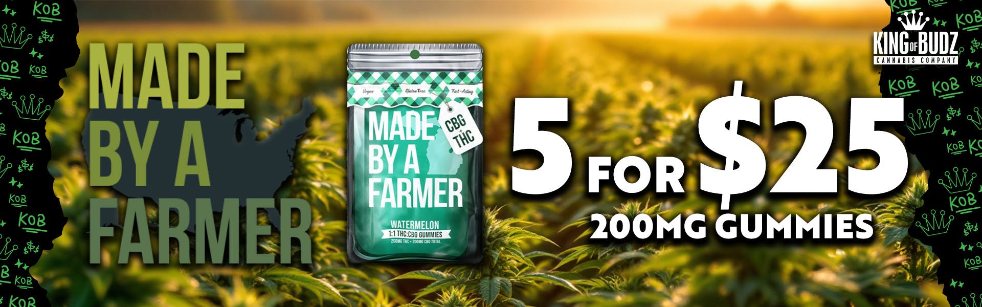 Made By A Farmer 200mg Gummies - 5/$25