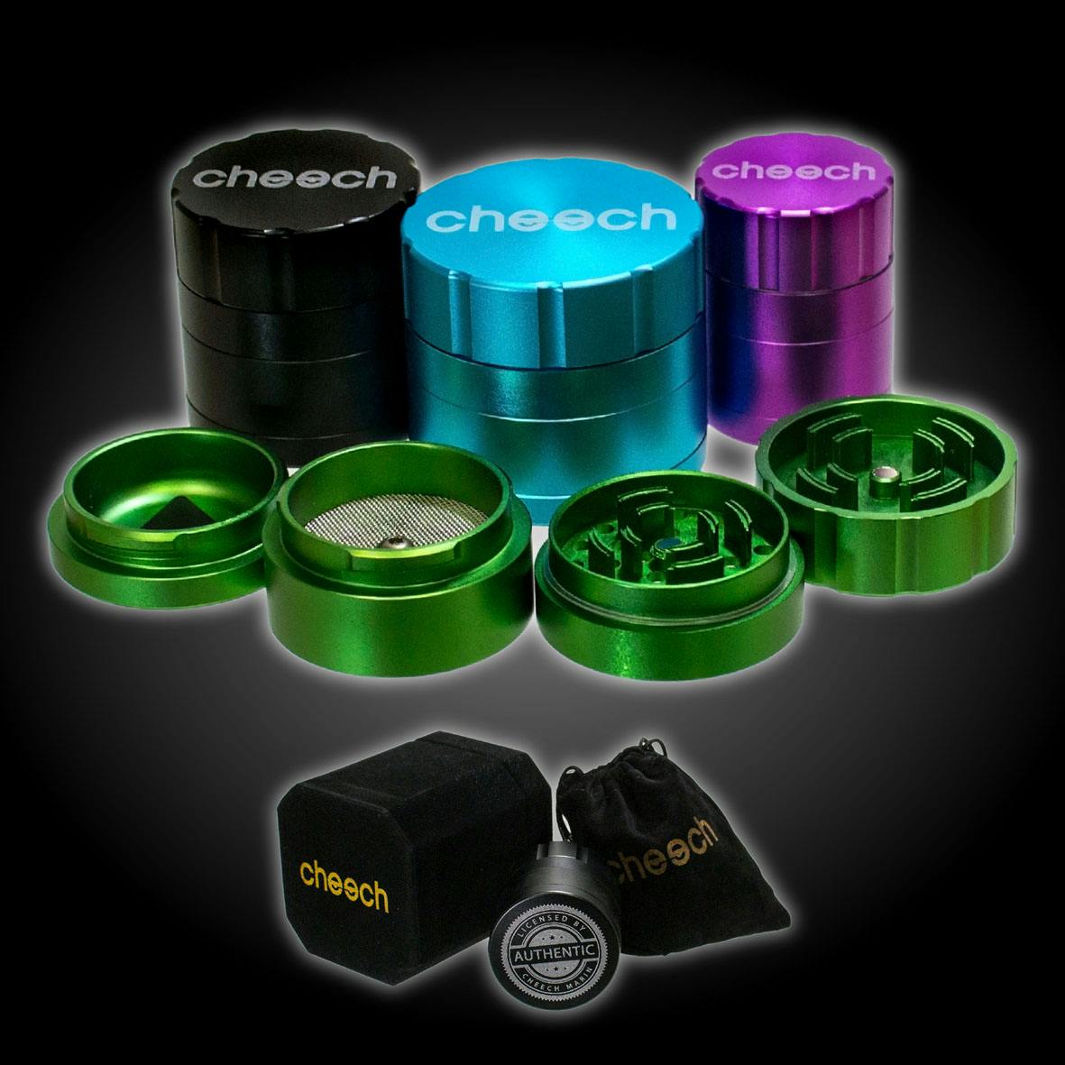 Cheech | 42mm Grinder 4 Parts - Blue #GR2