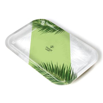 Choice Leaf Palm Rolling Tray - Green Palm - Medium