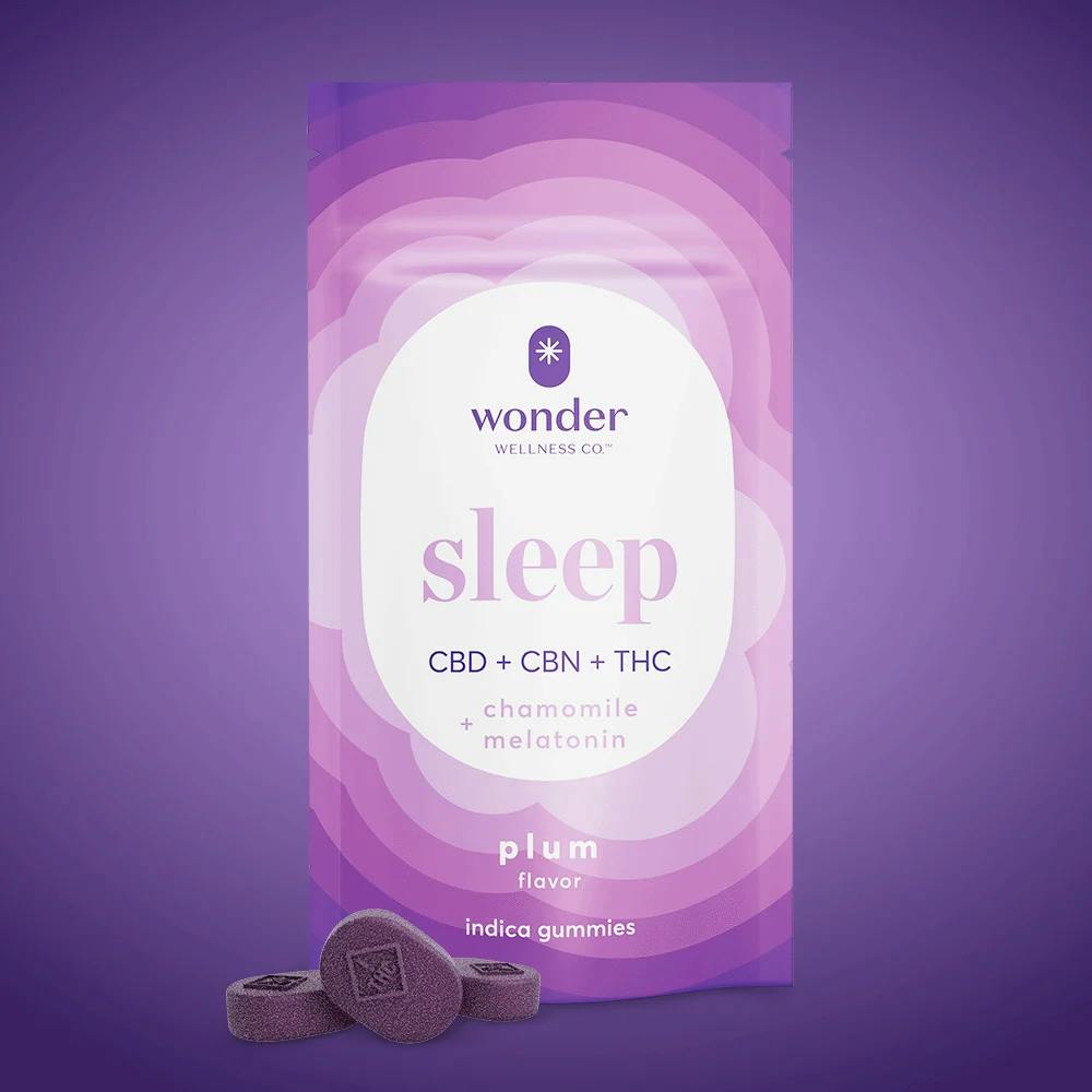Product Wonder Wellness Sleep Plum 1:1:1 CBD:THC:CBN Gummies