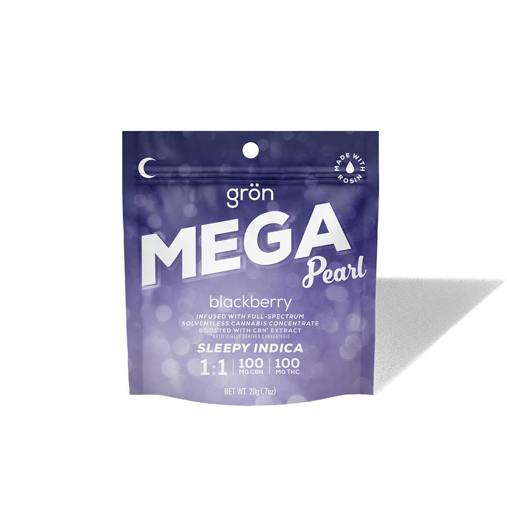 Product Gron | Blackberry | 100mg 1:1 THC/CBN Mega Pearl