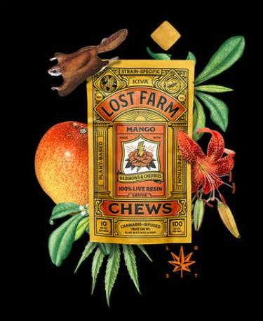 Kiva Kiva Lost Farm Live Resin Chews Mango (S) 100mg - Star Buds