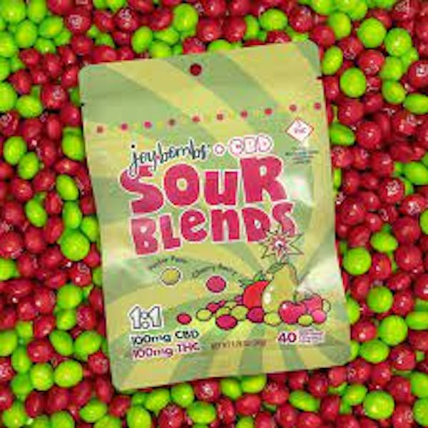 Joy Bombs Sour 1:1 (THC:CBD) - 100mg 40pk Fruit Chew