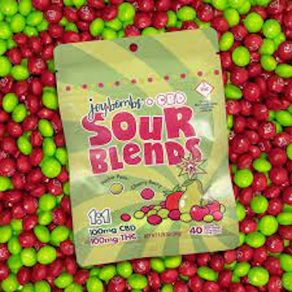 Joy Bombs Sour 1:1 (THC:CBD) - 100mg 40pk Soft Fruit Chew