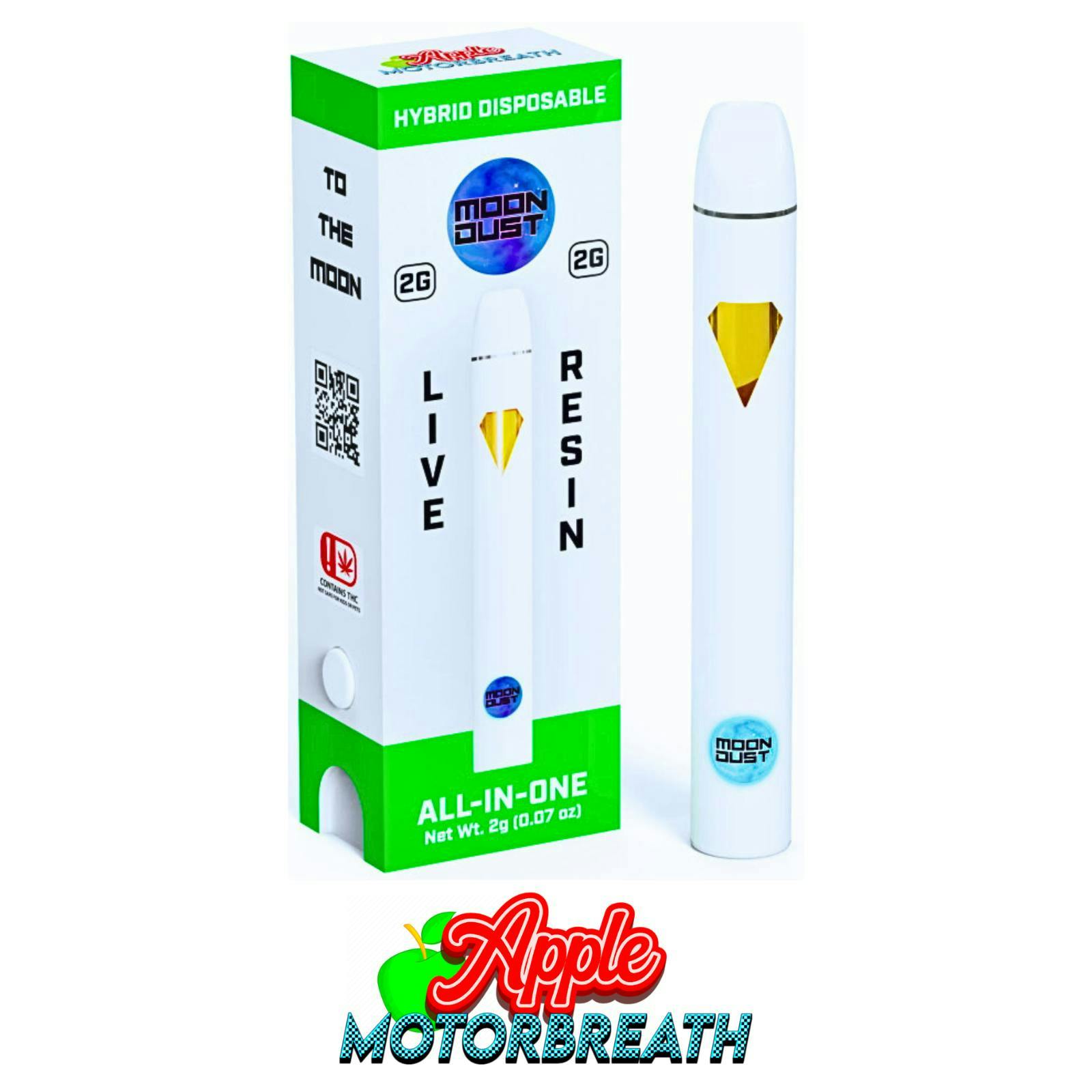 Moondust Live Resin Disposable Apple Motorbreath - Hybrid