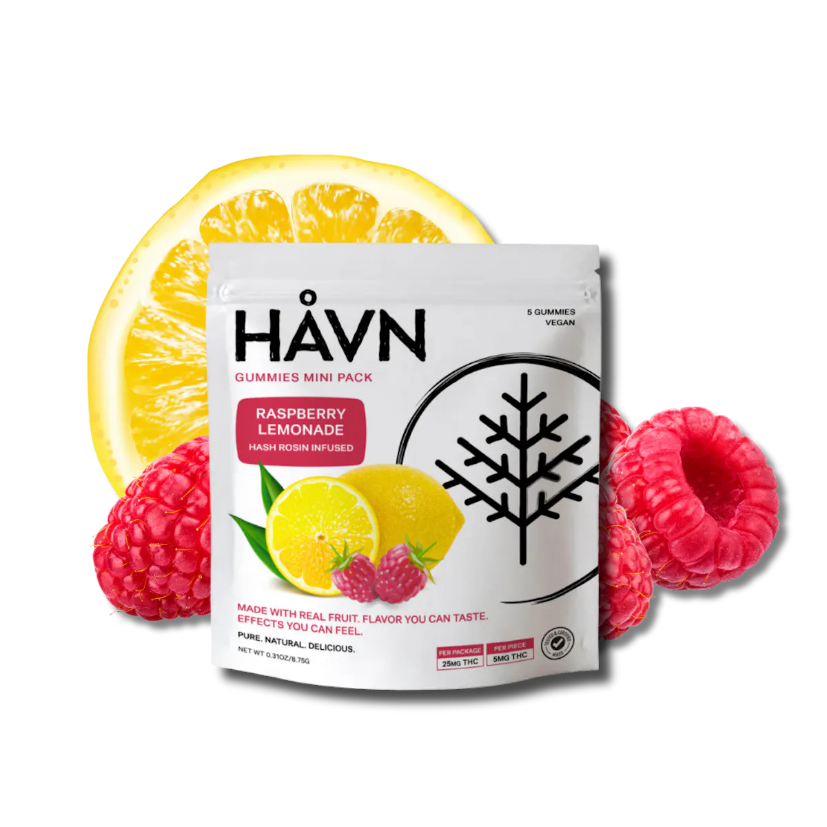 HAVN – Hash Rosin Gummies Mini 5-Pack – Raspberry Lemonade N/A Edibles ...