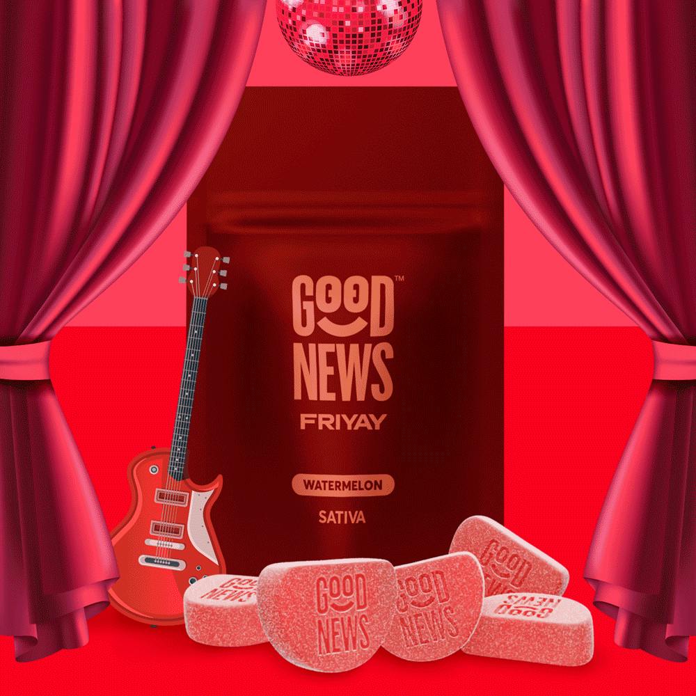Good News Friyay Cresco Good News Friyay Watermelon 100MG 20PK Major Bloom Cannabis Dispensary