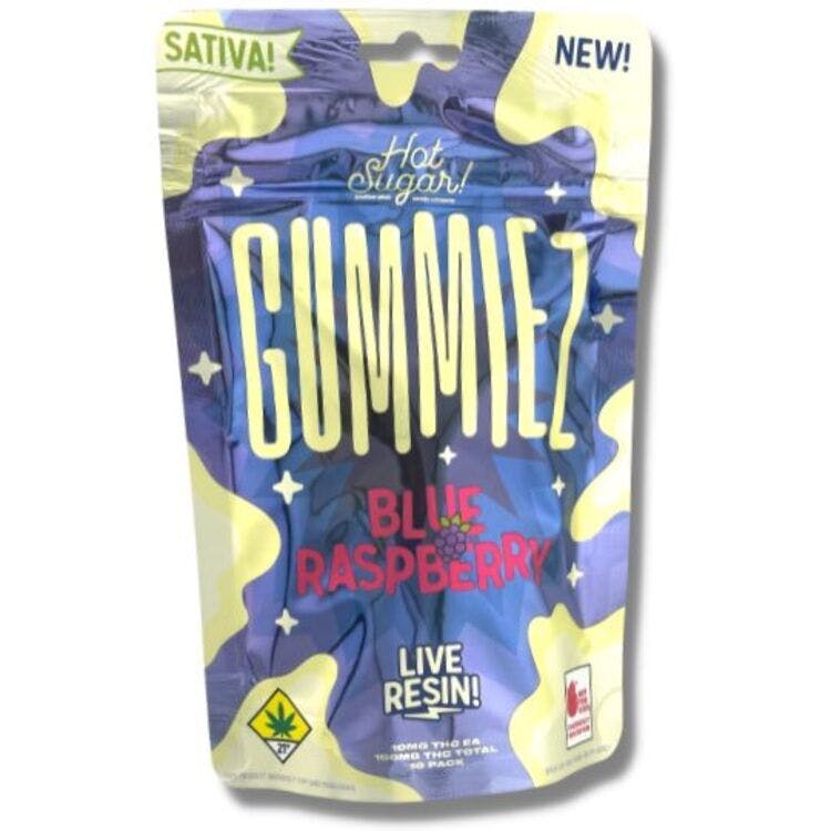 Gummiez: Sativa Blue Raspberry - Live Resin 10pk 100mg