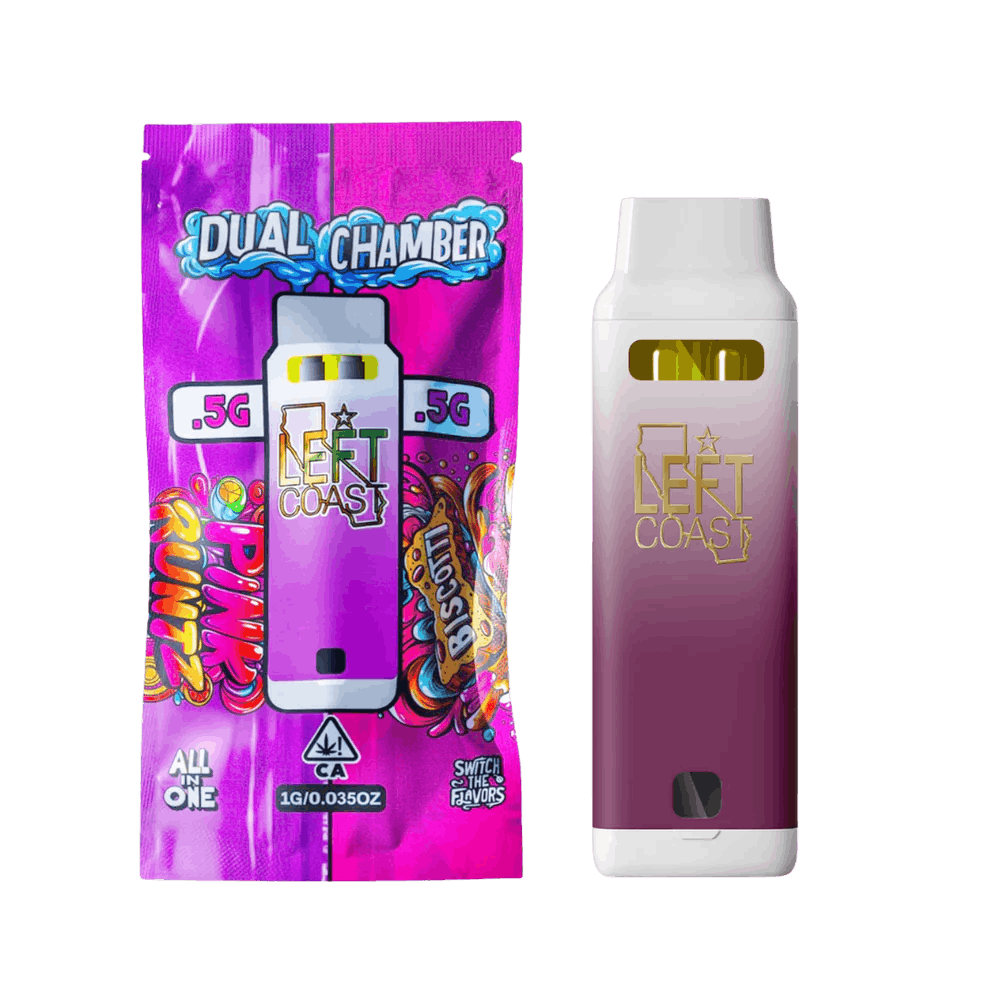 Left Coast - 1g Dual Chamber Disposable - Pink Runtz x Biscotti